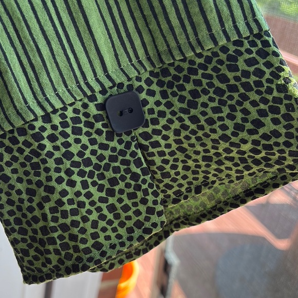 Ali Miles Green Casual Button Down Shirt - Picture 7 of 10